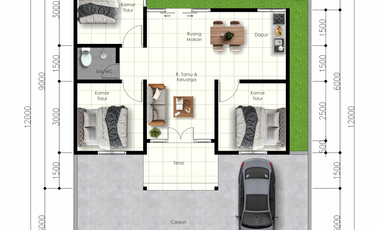 Dekat Bandara YIA Jogja; Rumah Classic Type 50 SHM-P Purworejo