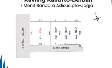 Tanah Dijual Dekat Bandara Adisucipto, SHM P