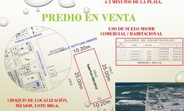 Terreno en  Venta - Tulum Centro - Excelente Ubicación