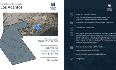 Terreno en Venta Los Acantos, Mazatlán, Sinaloa