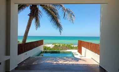 En Venta, Villa de lujo en la Playa de Chelem, frente al mar, 3 recámaras