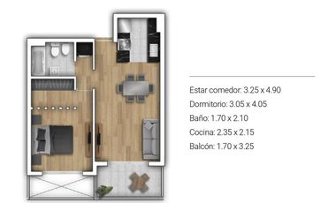 Departamento en venta en Zona Macrocentro, Rosario 1 dormitorio c/ terraza