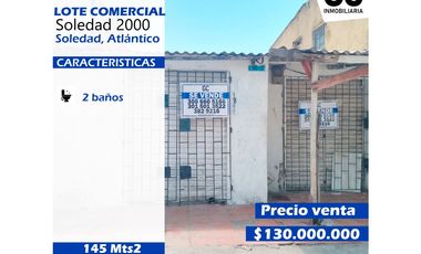 Se vende lote comercial - Soledad 2000