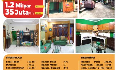 Rumah Poris Indah Cipondoh – 4+1 KT, SHM, Bebas Banjir, Strategis