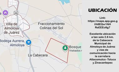 MACRO-LOTE EN VENTA, ALMOLOYA DE JUÁREZ CENTRO