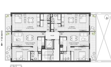 Departamento en venta en Zona Centro, Rosario 1 monaombiente c/amenities