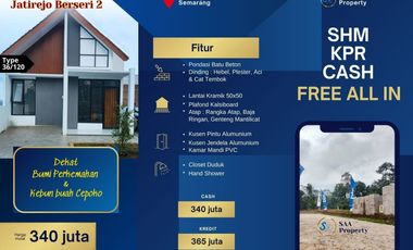 Hanya 340JT Rumah Griya Jatirejo 2 Bebas Banjir Dekat BSB City DP 10JT