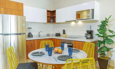 En la mejor zona de Aldea Zama, planta baja con piscina a super precio