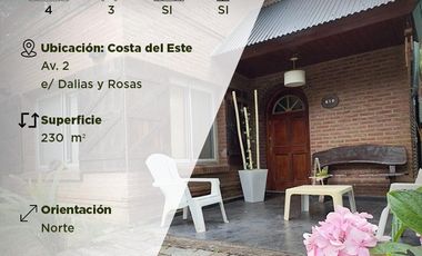 Casa con 2uf. en Costa del Este - Avenida 2 entre Dalias y Rosas
