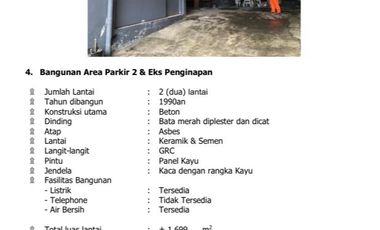 Dijual ex penginapan hotel lokasi strategis tepi jalan raya lembang