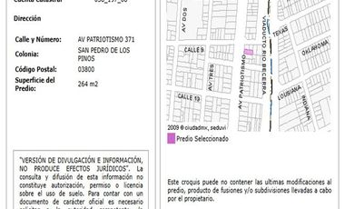 Terreno en venta con gran potencial en San Pedro de los Pinos, Benito Juárez