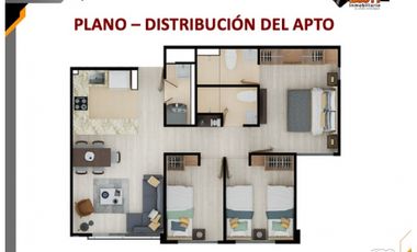 VENTA APARTAMENTO EN CAJICA 58 M2 PARQUE CENTRAL EL MOLINO