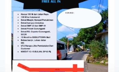 Tanah kavling murah cepoko bisa ditempo 18 bulan gunungpati