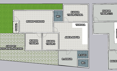 rumah type 140/160m2 2lt HOOK di jl.bina permata loktabat utara