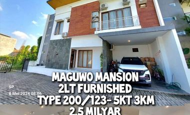 RUMAH MEWAH 2 LANTAI PRIVATE FULL FURNISHED DI MAGUWOHARJO