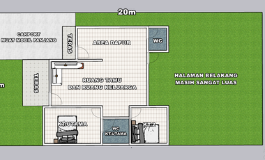 Rumah mewah siap huni full spec tanah luas di jl.p.m noor