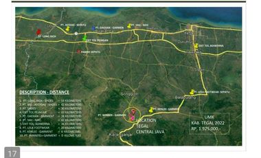 Tanah ploting industri Tegal luas murah