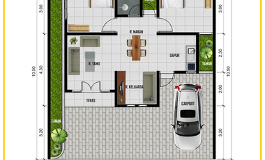 Kartasura, Rumah Classic 2 Kamar Lokasi dekat UIN RMS Surakarta