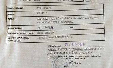 RUMAH DAN PRODUKSI ROTI