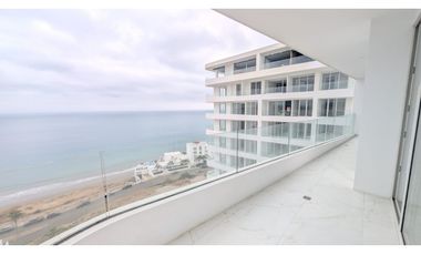 Venta departamento a estrenar con vista al mar Manta.