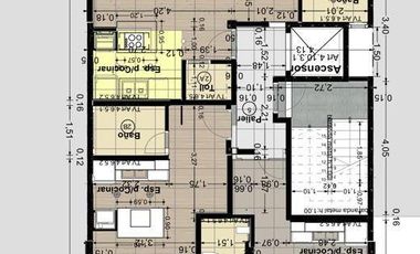 Departamento monoambiente con cochera y pileta
