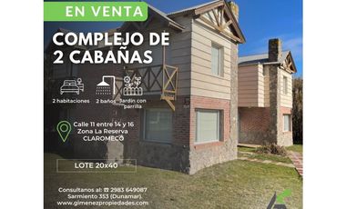 COMPLEJO 2 Cabañas + LOTE Lindero Calle 11 e/14 y 16