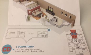 Departamento en alquiler en Barrio Güemes! Luminoso 1 dormitorio, 1 baño, exc ubicación!!