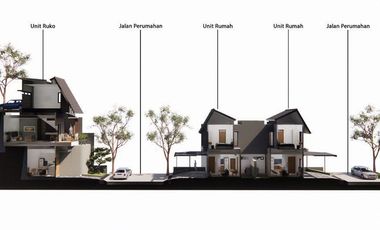 Rumah Baru Murah Bandung 2 Lantai Pinggir Jalan Dekat UPI