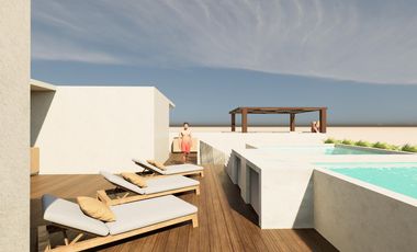 EN VENTA DEPARTAMENTO EN MAHAHUAL DE 1 HABITACION CON ALBERCA Y YOGA