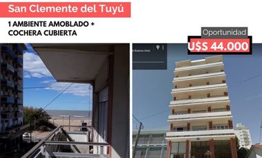 Monoambiente amoblado con cochera en San Clemente del Tuyu