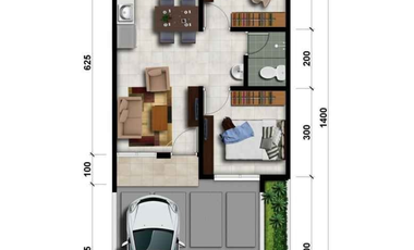 Rumah Type 60 Mezanine di Palembang – The Nest Sanctuary