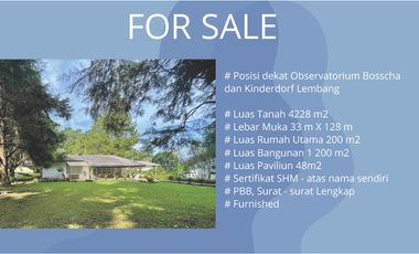 Dijual Rumah Villa di daerah parawisata Lembang Bandung