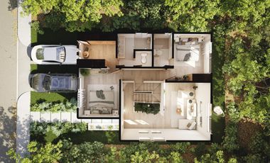 VILLA DE 3 RECÁMARAS CON TERRAZA. PLAYA DEL CARMEN. CASA CLUB, PADEL, GYM, ALBERCA.