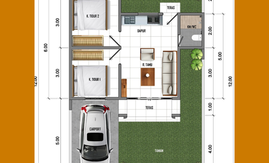 Tanpa KPR! Rumah Klasik 2KT di Pucangan, 3 Menit dari UIN Sukoharjo