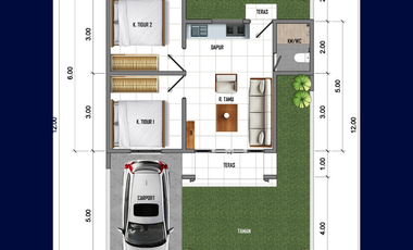 Legalitas Aman! Rumah 2KT Desain Villa Bali Tropis SHM & IMB Lengkap