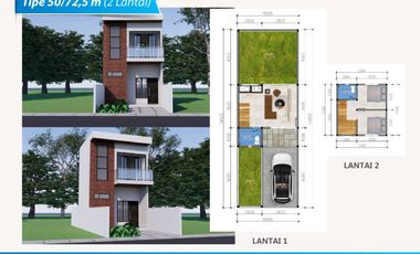 Rumah 2 lt Termurah diHertasning Baru 12 menit dari Jln Pettarani Mks