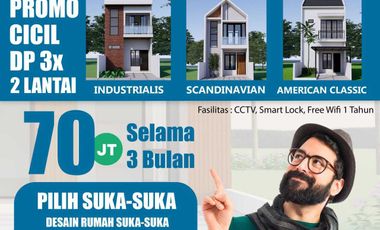 Rumah 2 lt Termurah diHertasning Baru 12 menit dari Jln Pettarani Mks