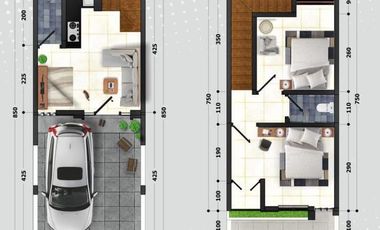 Rumah 2 Lantai, 3KT, 2KM Free Biaya2 Di Velvet Juanda, Damarsih, SDA