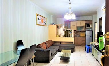 Disewakan Tahunan/Bulanan Townhouse Mediterania Garden Residences 1-Lantai Ground langsung taman + Pool 2 ha