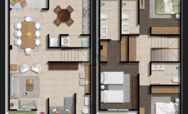 Casa en renta en Villas San Fernando, recámaras en suite