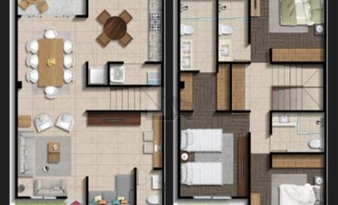 Casa en renta en Villas San Fernando, recámaras en suite