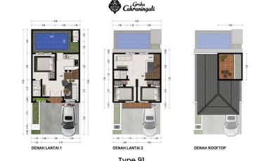Rumah Villa 3 Lantai 2 Menit Alun Alun Batu View Indah Furnished