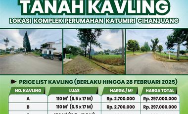 Jual tanah kav murah exclusive katumiri cihanjuang cimahi