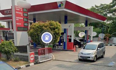 SPBU aktif,  SHM + Ijin SPBU 25 ton/hari Pondok Aren Tangsel CL 524