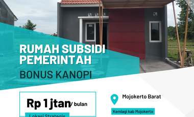 Rumah Subsidi Anti Blusukan Dekat Pasar Kemlagi , Gratis Kanopi dan Biaya Realisasi