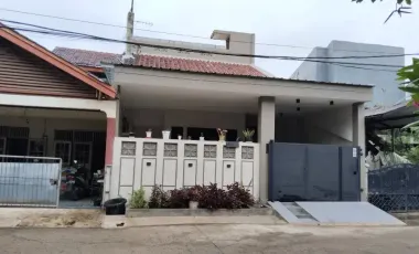 Dijual rumah 1.2 M mewah semifurnished LT 128 LB140 di galaxy depan taman