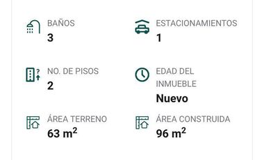 VENTA CASA  NUEVA  DE 3  RECS RIVERA DEL PALMAR  DE E.ZAPATA  ¡BAJA DE PRECIO ¡