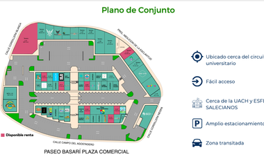 LOCALES COMERCIALES EN RENTA POR CIRCUITO UNIVERSITARIO EN PLAZA BASARI