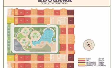 DIJUAL APARTEMEN STUDIO DI TOKYO RIVERSIDE TOWER EDOGAWA PIK STATEGIS