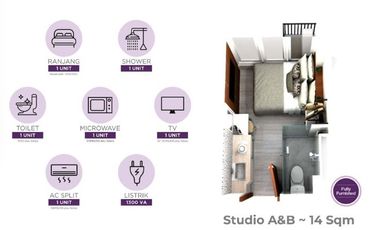 DIJUAL APARTEMEN STUDIO DI OSAKA RIVERVIEW TOWER ASAHKAWA PIK NEGO